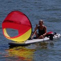 Cruiser on a paddle board.
