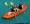 Conquest Dyad inflatable kayak with two paddlers.