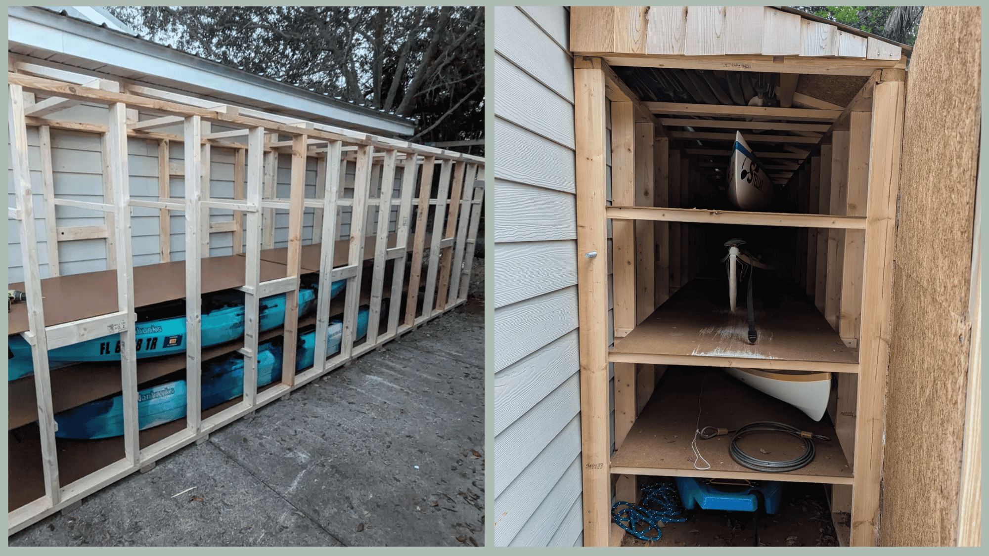 Kayak Storage Shed