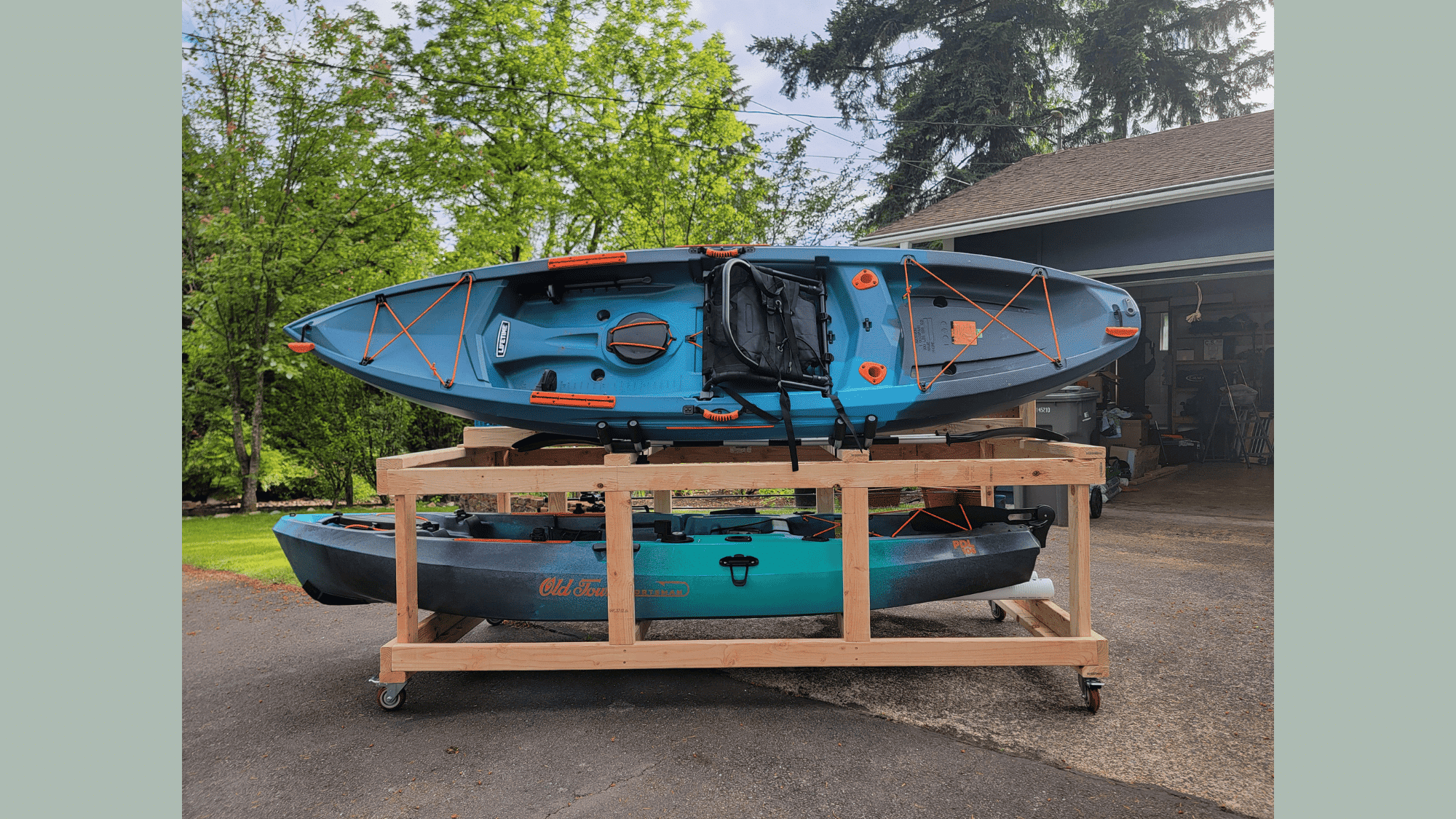 Rolling Kayak Cart Stand
