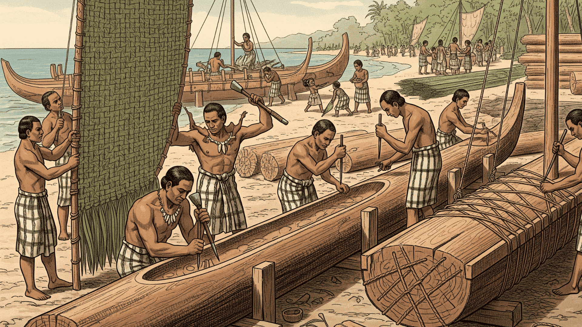 making a canoe