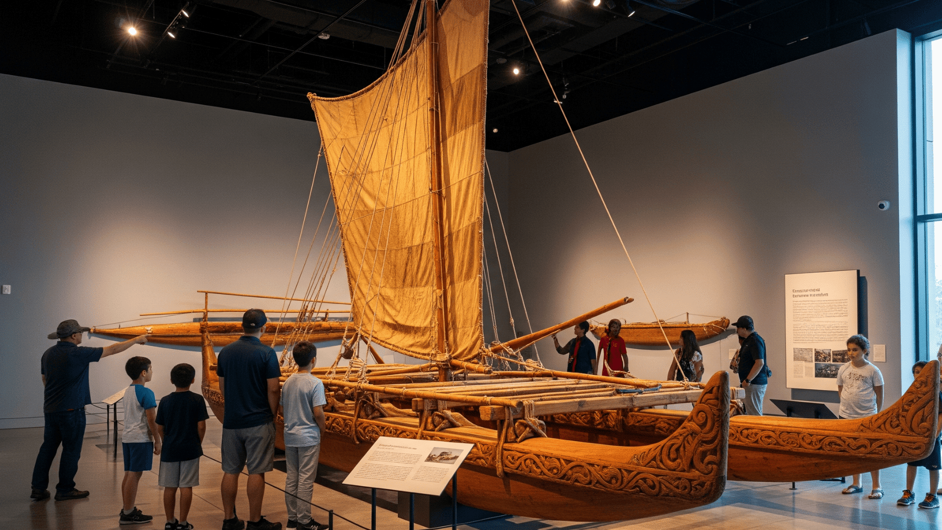 mueseum double hulled canoe