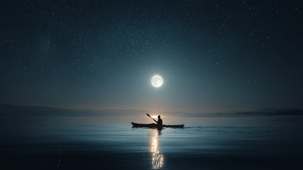 night kayaking