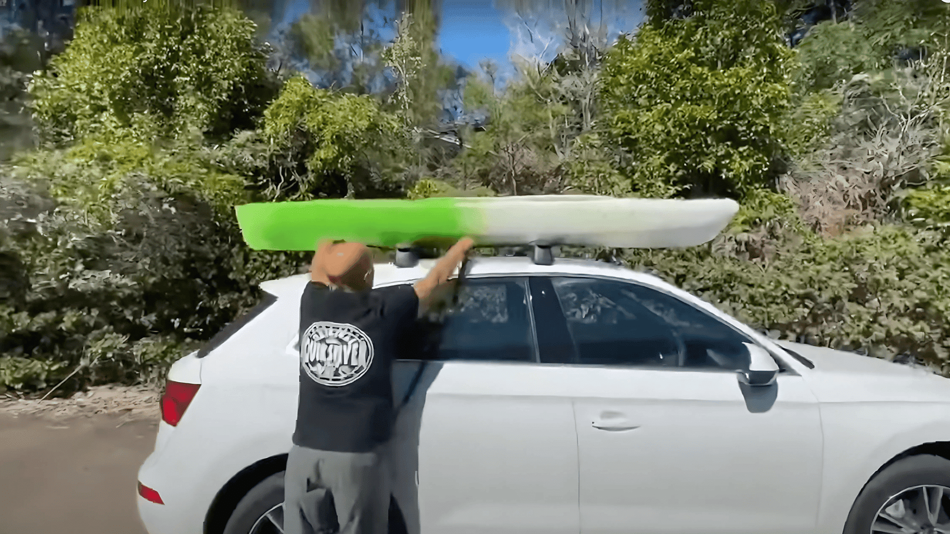 step 1 tie kayak