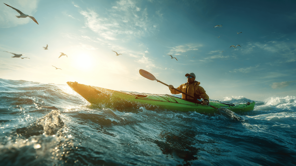 kayak-on-ocean