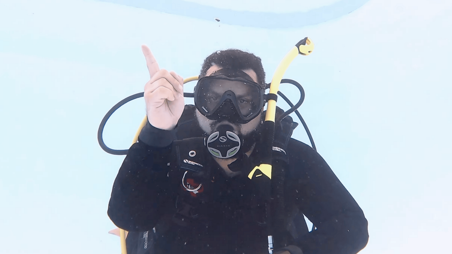 turn the dive scuba hand signal