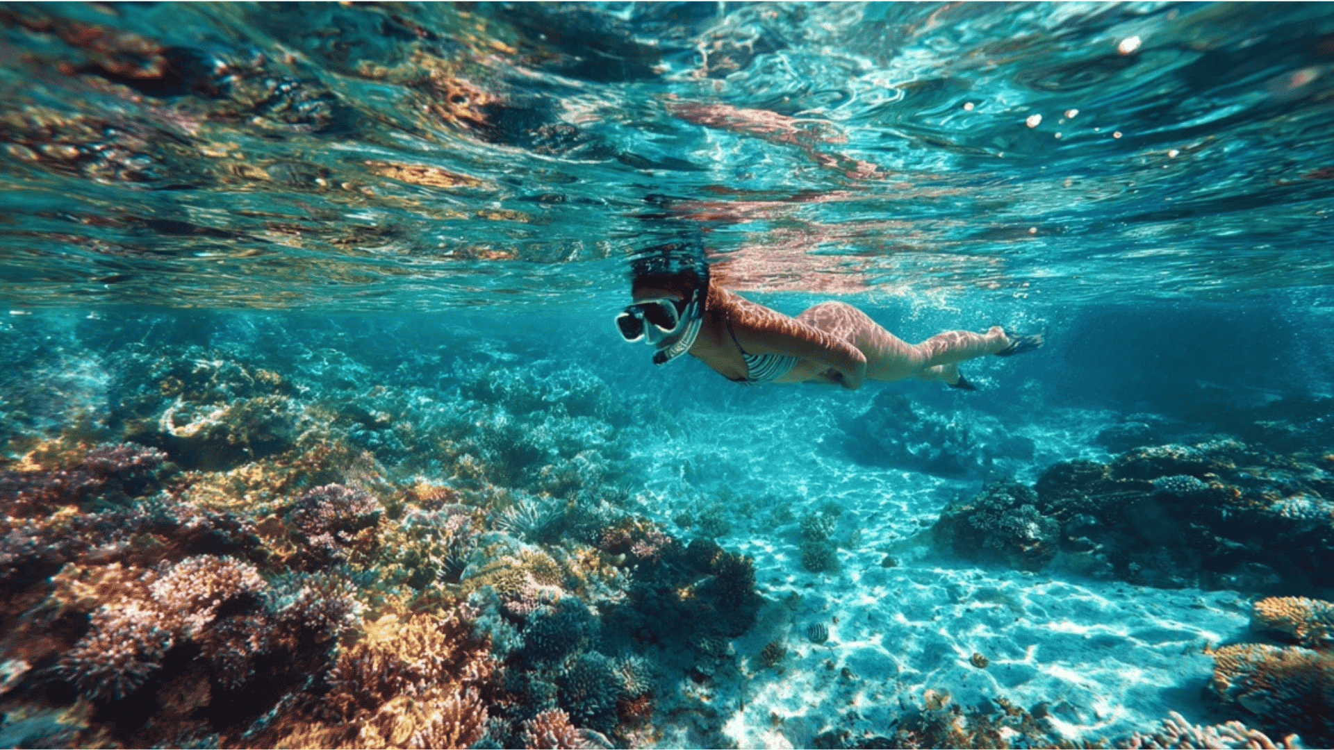 a person snorkeling