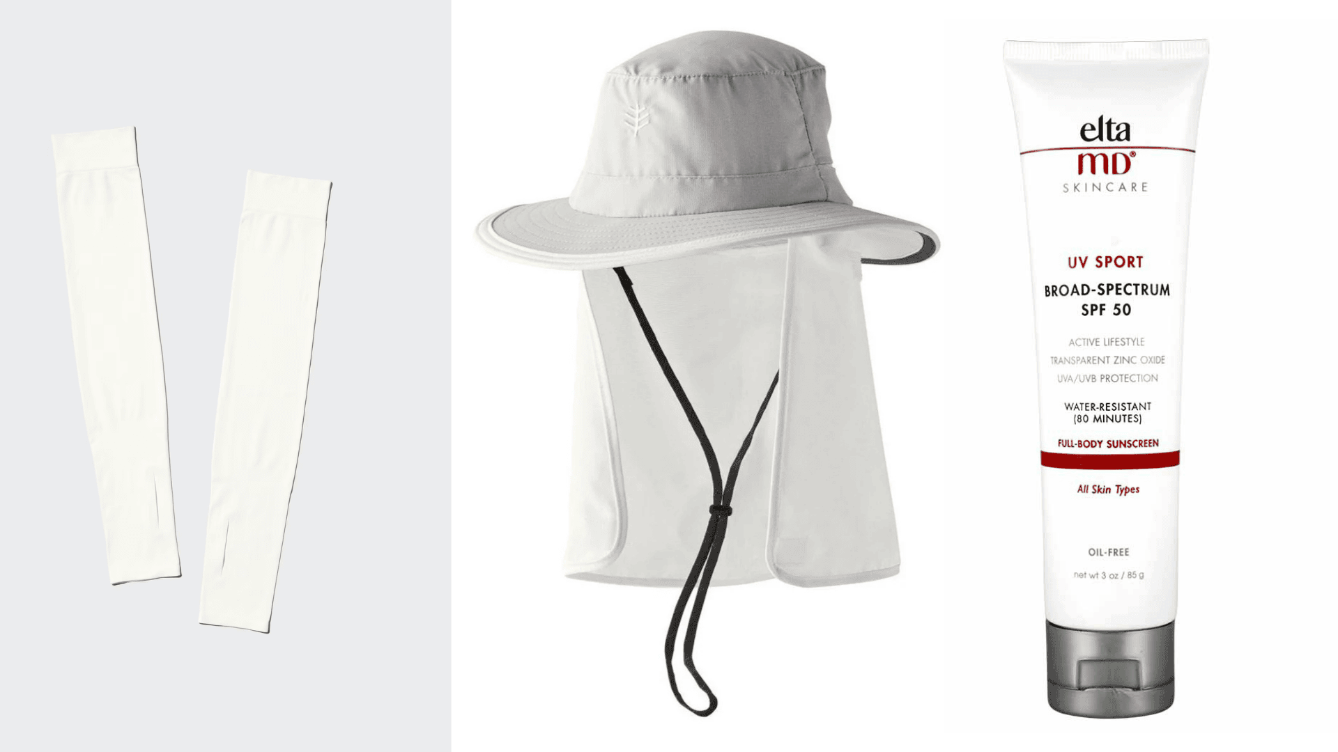 rash guard hat sunscreen