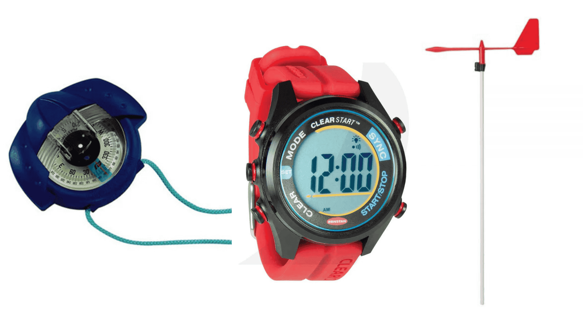 Compass watch wind indicator