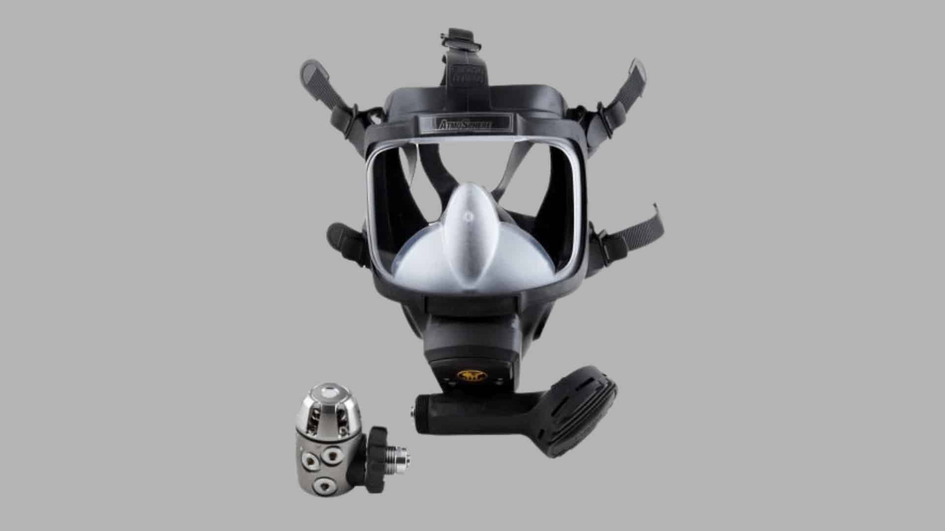 Poseidon Atmosphere professional full face scuba mask with unbreakable frame and anti fog lens for freezing temperatures