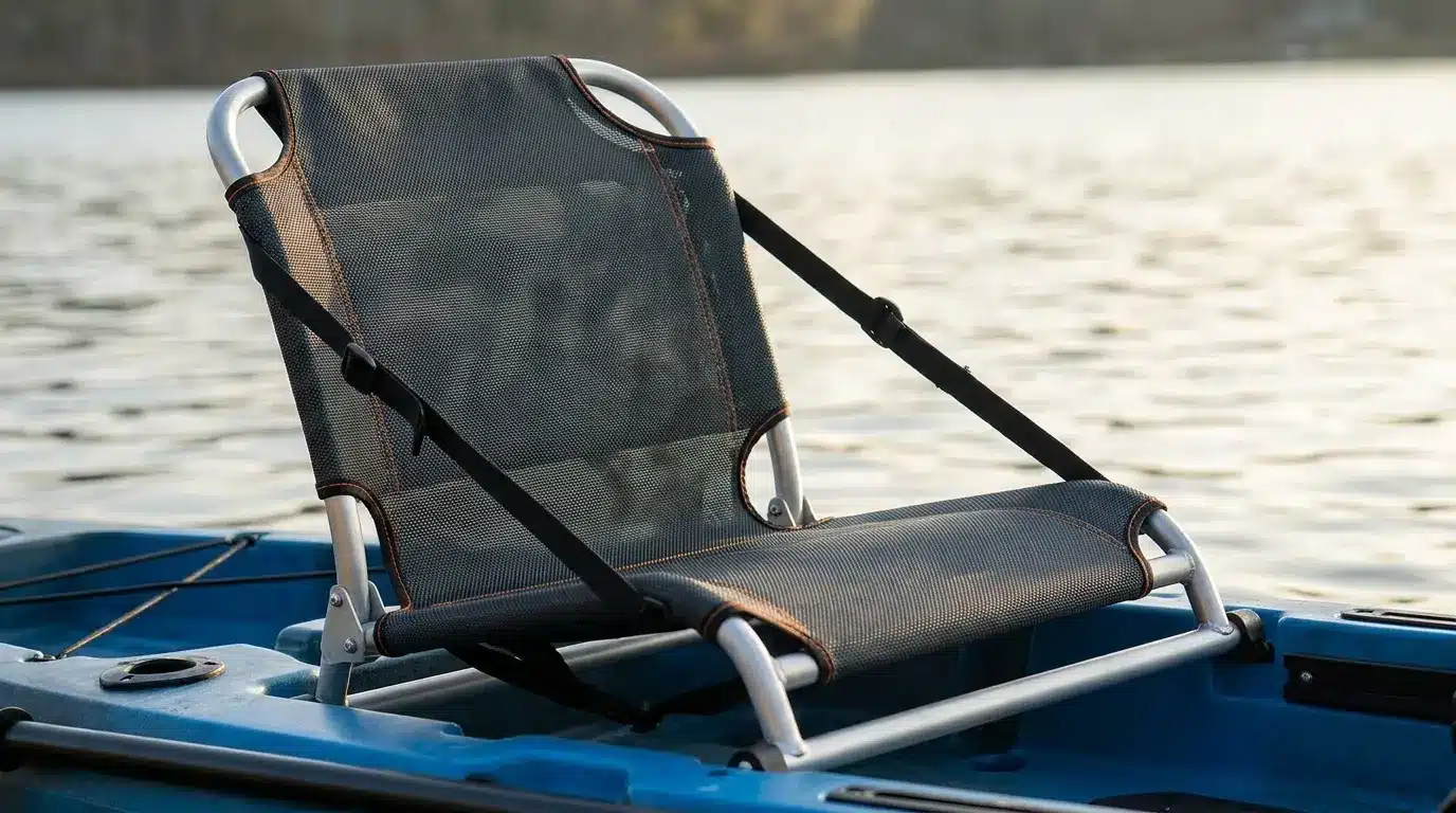 Mesh suspension-style kayak seat