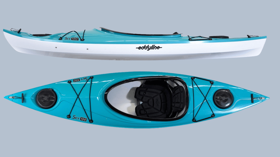 Eddyline Sky 100 compact recreational kayak with lightweight short hull design
