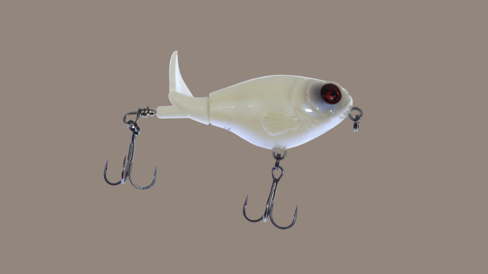 River2Sea Whopper Plopper topwater lure with rotating tail design on a plain background