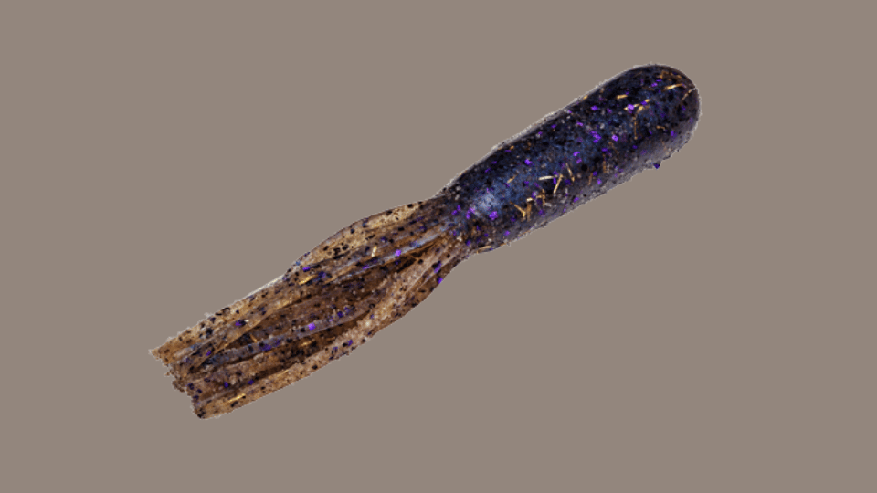 Strike King Coffee Tube lure with crawfish inspired body design on plain background