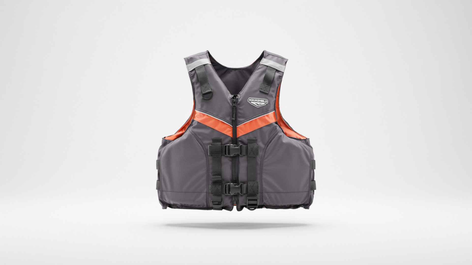 Recreational life vest on white studio background