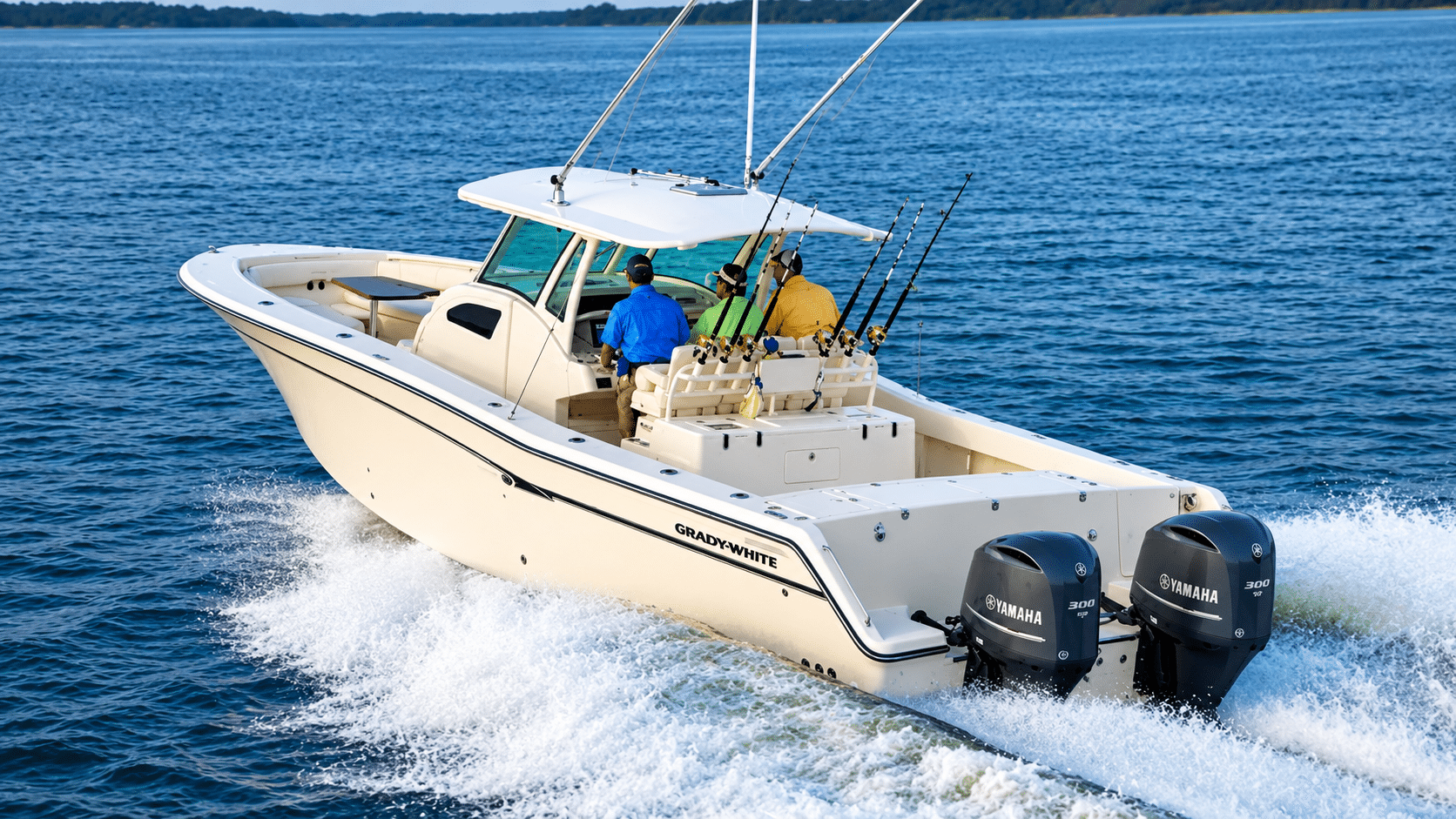 Grady-White Canyon 336 large center console boat for offshore fishing