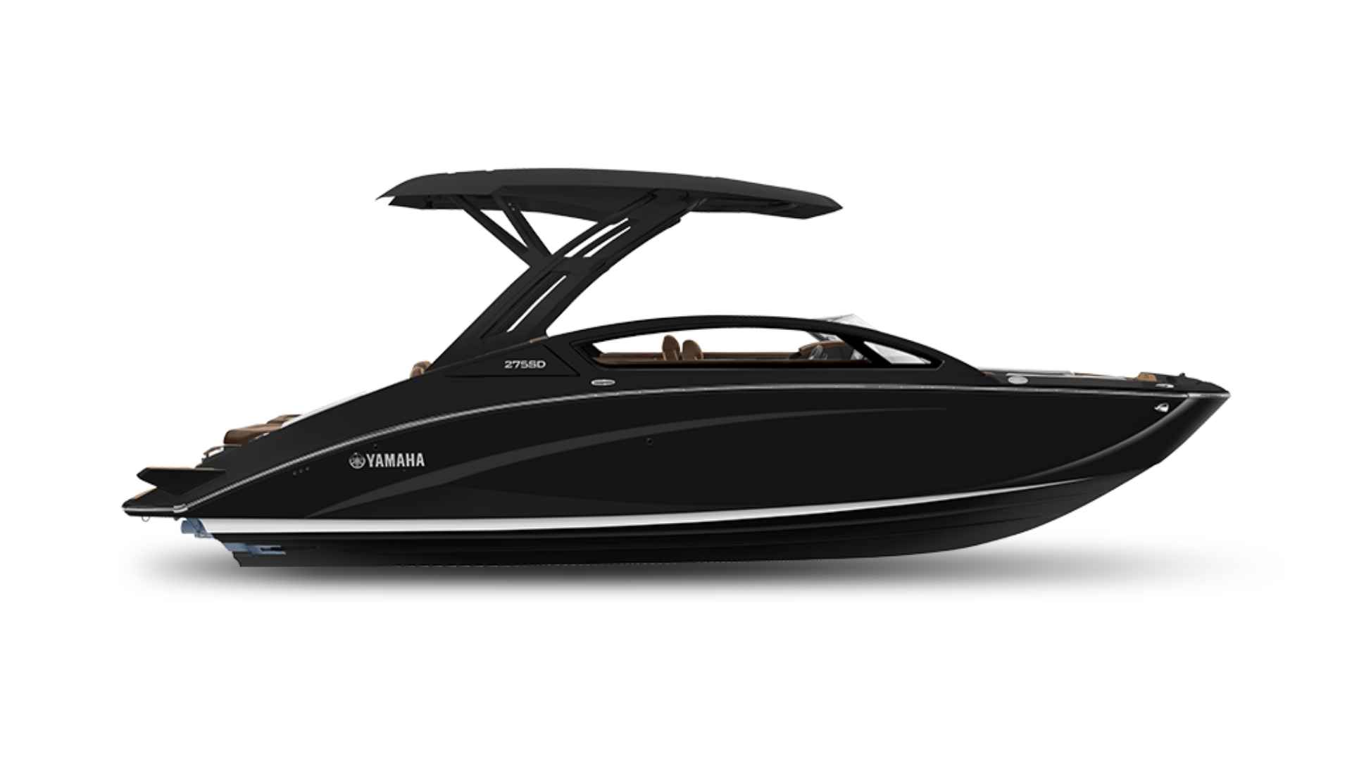 Yamaha 275SD jet-powered boat cruising on open coastal water