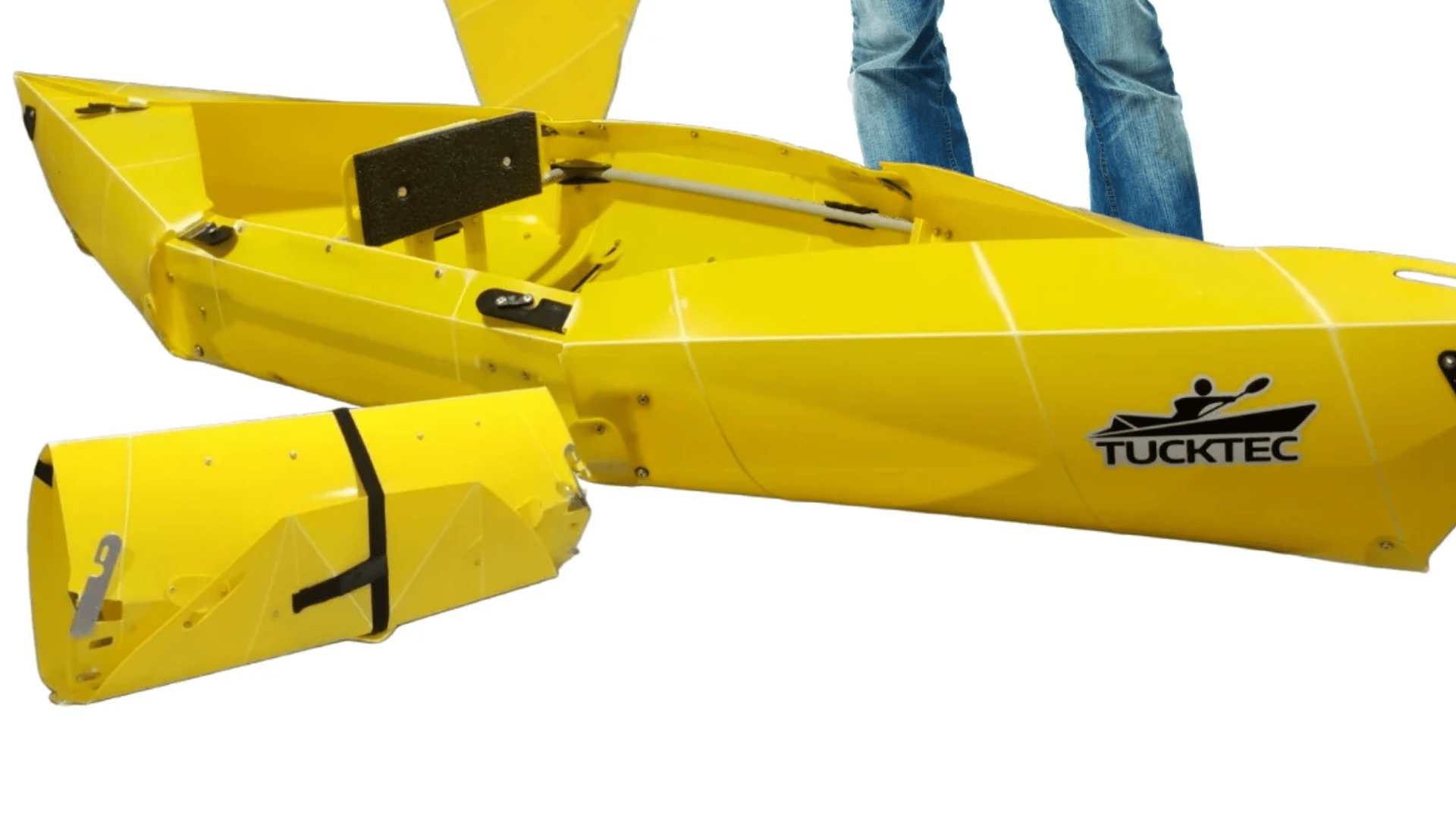 Tucktec folding kayak made of rigid polypropylene, a budget-friendly pick for beginners and families